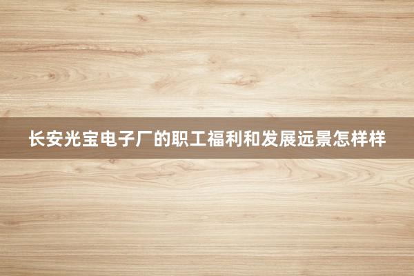长安光宝电子厂的职工福利和发展远景怎样样